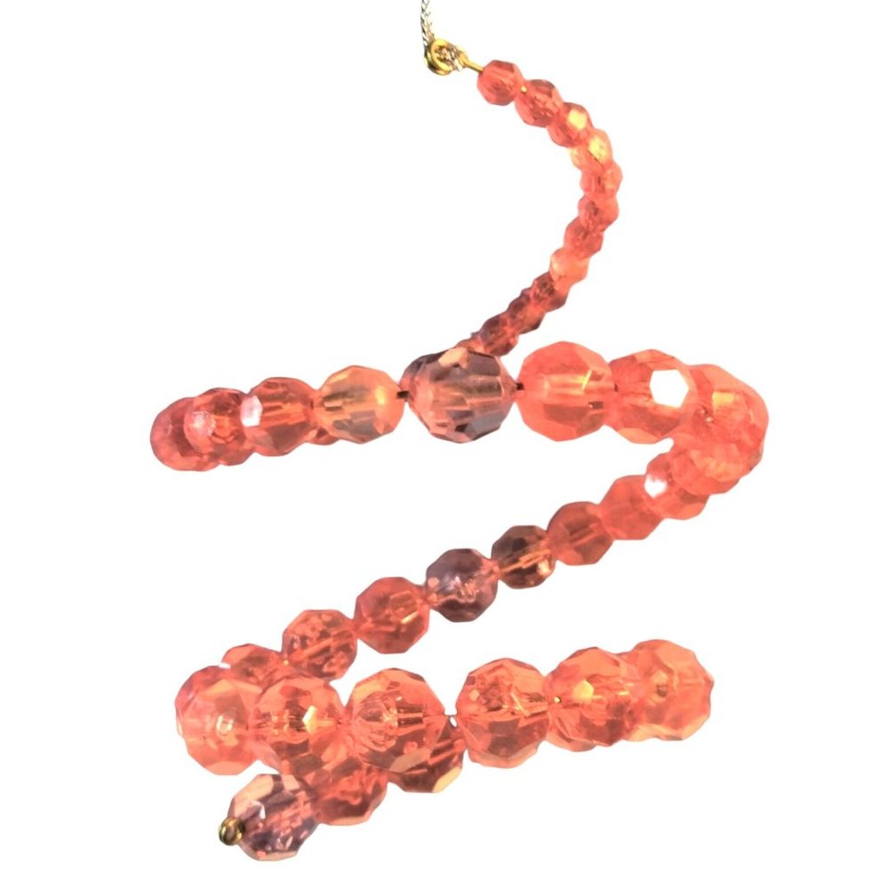 Orange Beaded Coil Sun Catcher Christmas Ornament